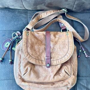 Fossil Crossbody Leather Boho Bag